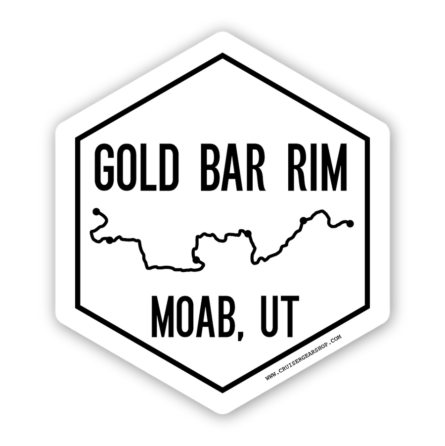 GOLD BAR RIM - Trails of Moab UT - (STICKER)