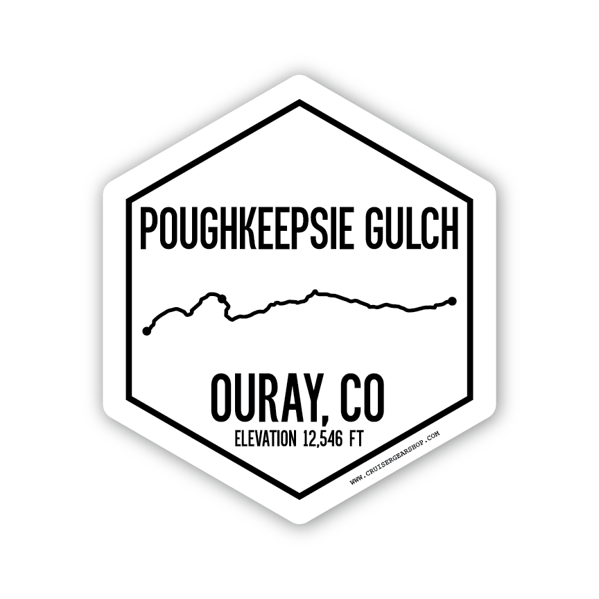 POUGHKEEPSIE GULCH - Trails of Ouray CO - (STICKER)