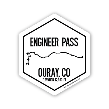 ENGINEER PASS - Trails of Ouray CO - (STICKER)