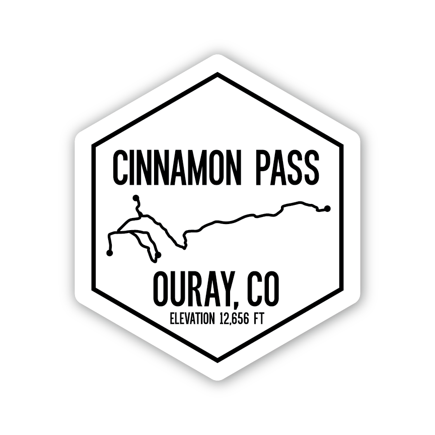 CINNAMON PASS - Trails of Ouray CO - (STICKER)