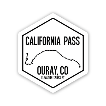 CALIFORNIA PASS - Trails of Ouray CO - (STICKER)