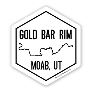 GOLD BAR RIM - Trails of Moab UT - (STICKER)