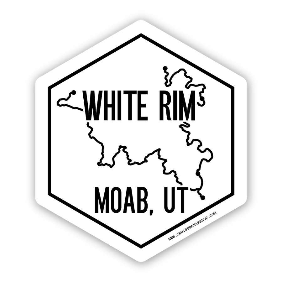 WHITE RIM - Trails of Moab UT - (STICKER)