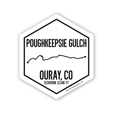 POUGHKEEPSIE GULCH - Trails of Ouray CO - (STICKER)