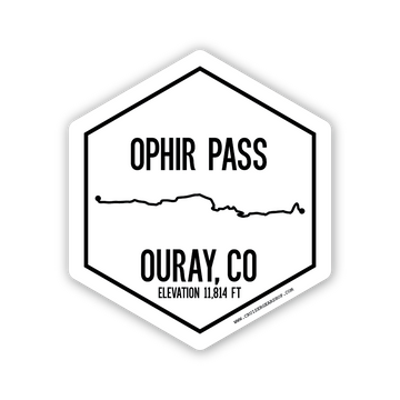 OPHIR PASS - Trails of Ouray CO - (STICKER)