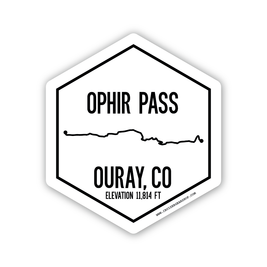 OPHIR PASS - Trails of Ouray CO - (STICKER)