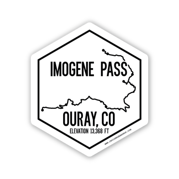 IMOGENE PASS - Trails of Ouray CO - (STICKER)