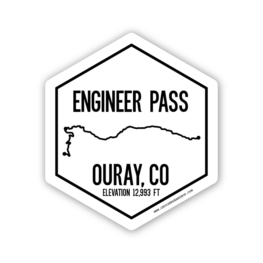 ENGINEER PASS - Trails of Ouray CO - (STICKER)