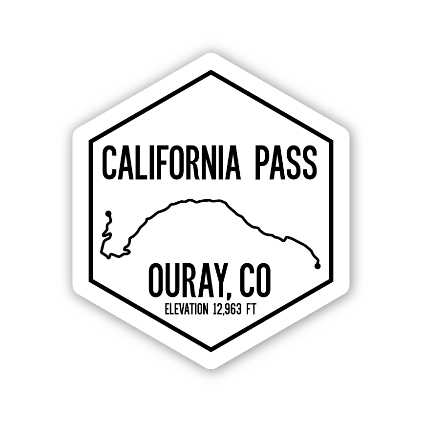 CALIFORNIA PASS - Trails of Ouray CO - (STICKER)